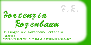 hortenzia rozenbaum business card
